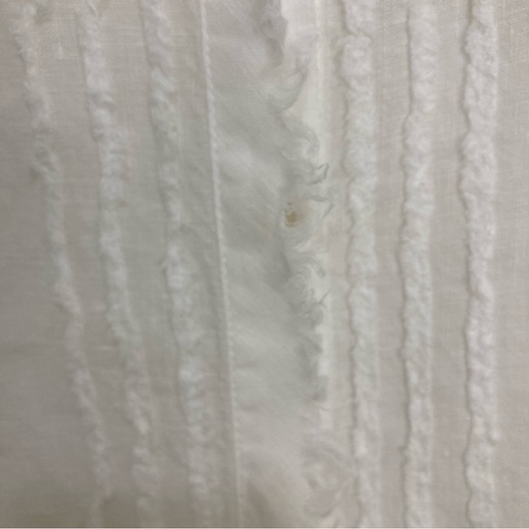 Linen Tunic, White, Long Sleeve, Button up and Cruise Ready by Eileen Fisher - Picture 9 of 11